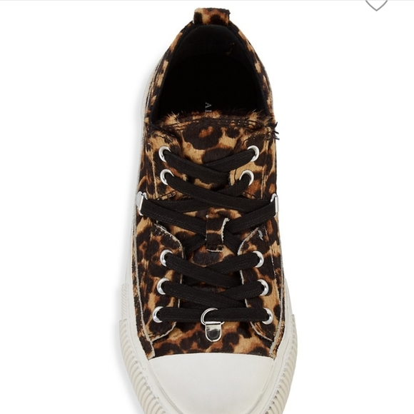 New ALL SAINTS Jazmin Haircalf Leopard Print Sneakers NWT Size 7 US/38 EU - Picture 5 of 15